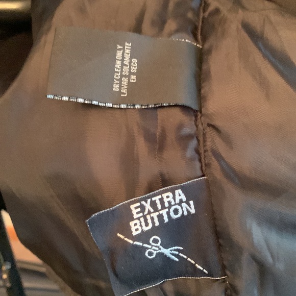 Aberdeen Collection Mens Wool Jacket w/ Leather Collar - Charcoal & Brown - Picture 7 of 8